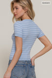My Time Stripe Top (Baby Blue)