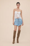 Vivid Ditsy Floral Corset Crossed Tie Mini Skort