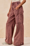 Vintage Wash Tie-Waist Pants