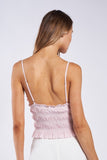 Tiny Stripe Crop Top (Pink)