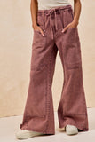 Vintage Wash Tie-Waist Pants