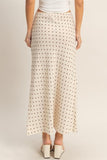 Timeless Muse Polka Dot Skirt (Oatmeal)