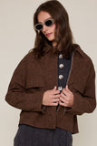 Maison Collared Leather Coat (Pecan)