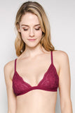 Fantasy Lace Triangle Bralette (Burgundy)