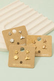 Gold Dipped Mini Sea Life Stud Earrings Set