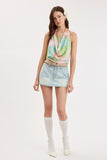 Sundry Park Halter Mesh Top (Green Park)