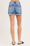 High Rise Side Hem Shorts