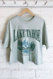 Lake Tahoe Long Crop Tee (Dusty Mint)