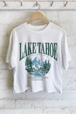 Lake Tahoe Long Crop Tee (White)