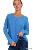 McKinley Waffle Knit Top (Blue)