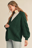 Anne Knit Cardigan (Forest Green)