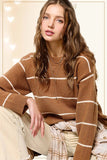 Marcy Striped Sweater (Burnt Orange)