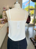 Cupro Cowl Front Cami (Ivory)