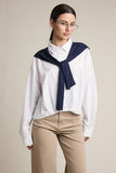 Button Down Shirt Knit Shawl Set