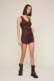 Arie Lace Layering Top (Chocolate)