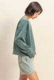 Oversized Soft Rewind Pullover (Deep Green)