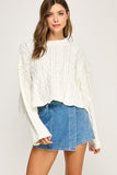 Cider Season Cable Knit Sweater (Off White)