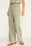 Soft Drawstring Wide Leg Pants