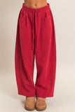 Soft Barrel Sweatpants (Dark Red)