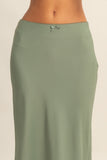 Celeste Satin Skirt (Sage)