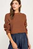Cozy Morning Knit Sweater (Brown)