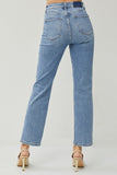 High Rise Crossover Straight Jeans