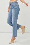 High Rise Crossover Straight Jeans