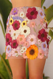 Full Bloom Floral Applique Skirt