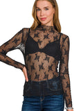 Lace See-through Layering Top