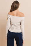 Autumn Embrace Wrap Sweater (Beige)
