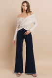 Autumn Embrace Wrap Sweater (Beige)