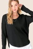 Rowan Waffle Knit Top (Black)