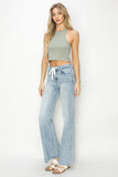 Drawstring Wide Leg Jeans