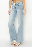 Drawstring Wide Leg Jeans