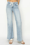 Drawstring Wide Leg Jeans