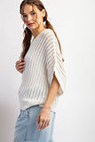Loose Fit Dolman Sleeve Top (White)