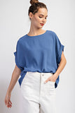 Jocelyn Short Sleeve Top (Blue)