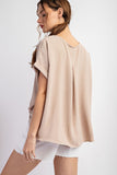 Jocelyn Short Sleeve Top (Taupe)