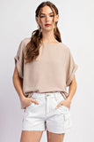 Jocelyn Short Sleeve Top (Taupe)