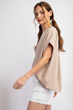 Jocelyn Short Sleeve Top (Taupe)