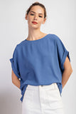 Jocelyn Short Sleeve Top (Blue)