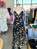 Rosette Floral Corset Maxi Dress