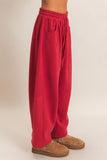 Soft Barrel Sweatpants (Dark Red)