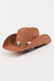 Turquoise Studded Cowboy Hat (Brown)
