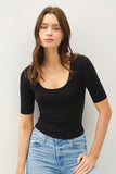 Carly Double Lined Top (Black)