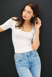 Carly Double Lined Top (Ivory)