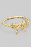 Twisted Ribbon Bow Ring (Gold)