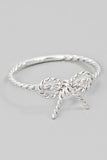 Twisted Ribbon Bow Ring (Silver)