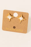 Gold Dipped Northstar Shell Stud Earrings
