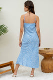 June Midi Floral Dress (Blue)